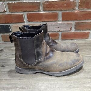 UGG Biltmore Chelsea Boots Men's Size 10.5 Brown Leather distressed 1103789